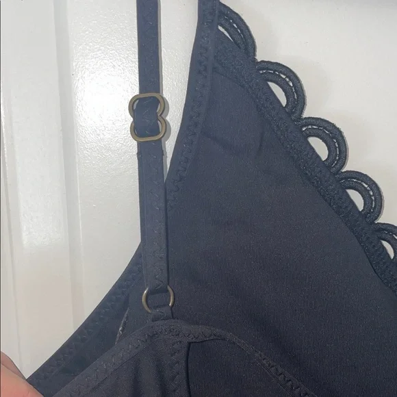 BECCA Black Scallop Lace One Piece Swimsuit - Picture 6 of 11